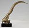 Andre Vincent Becquerel, Art Deco Pheasant, 1925, Bronze & Marble 4