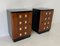 Art Deco Italian Black Lacquer and Gold Leaf Nightstands, 1930s, Set of 2 5