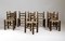 Wooden Chairs and Pailluated Seats attributed to Charles Dudouyt, France, 1950s, Set of 8, Image 7