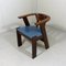 Brutalist Oak and Leather Desk Chair, 1970s 1