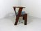 Brutalist Oak and Leather Desk Chair, 1970s 7