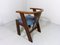 Brutalist Oak and Leather Desk Chair, 1970s 3