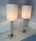 Table Lamps in Murano Glass and Chrome with White Lampshade, 2000s, Set of 2 4