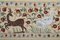 Vintage Folk Art Deer and Peacock Pictorial Silk Suzani Tapestry, Uzbekistan 10