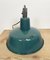 Industrial Green Enamel Factory Lamp with Cast Iron Top, 1960s 13
