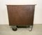 Industrial Iron Cabinet with Mesh Doors on Wheels, 1960s 19