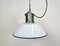 Industrial White Enamel Industrial Lamp with Cast Aluminium Top from Eow, 1950s, Image 1