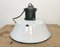 Industrial White Enamel Industrial Lamp with Cast Aluminium Top from Eow, 1950s, Image 10