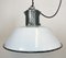 Industrial White Enamel Industrial Lamp with Cast Aluminium Top from Eow, 1950s 2