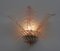 Lámparas de pared de cristal de Murano con hojas, años 60. Juego de 2, Imagen 2