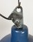 Industrial Blue Enamel Factory Lamp with Cast Iron Top, 1960s, Image 7