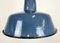 Industrial Blue Enamel Factory Lamp with Cast Iron Top, 1960s 4