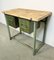 Green Industrial Worktable with Two Iron Drawers, 1960s, Image 4