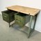 Green Industrial Worktable with Two Iron Drawers, 1960s 17