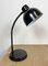 Lámpara de mesa cuello de ganso industrial en negro, años 60, Imagen 8