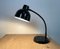 Lámpara de mesa cuello de ganso industrial en negro, años 60, Imagen 15