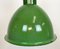Lampe à Suspension Industrielle en Émail Vert, 1960s 4