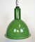 Industrial Soviet Green Enamel Pendant Lamp, 1960s, Image 1