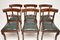 Antique Regency Wood and Leather Dining Chairs, Set of 6, Image 8