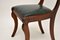Antique Regency Wood and Leather Dining Chairs, Set of 6 10