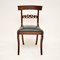 Antique Regency Wood and Leather Dining Chairs, Set of 6 4