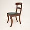 Antique Regency Wood and Leather Dining Chairs, Set of 6 5