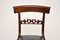 Antique Regency Wood and Leather Dining Chairs, Set of 6, Image 6