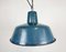 Industrial Blue Enamel Factory Pendant Lamp, 1960s, Image 1