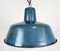 Industrial Blue Enamel Factory Pendant Lamp, 1960s 2