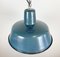 Industrial Blue Enamel Factory Pendant Lamp, 1960s, Image 8