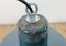 Lámpara colgante industrial de fábrica esmaltada en azul, años 60, Imagen 13