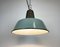 Industrial Petrol Enamel Factory Lamp with Cast Iron Top, 1960s, Image 9