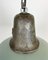 Industrial Petrol Enamel Factory Lamp with Cast Iron Top, 1960s, Image 10