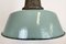 Industrial Petrol Enamel Factory Lamp with Cast Iron Top, 1960s 5