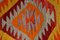 Kürbisfarbener Kelim Teppich aus Wolle auf Baumwolle, 1961 8