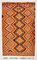 Kürbisfarbener Kelim Teppich aus Wolle auf Baumwolle, 1961 1