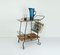 Mid-Century String Serving Trolley in Metal & Rosewood with Brass Wheels, 1950s, Image 5