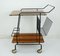 Mid-Century String Serving Trolley in Metal & Rosewood with Brass Wheels, 1950s 1