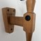 Mid-Century Oak Single Wall Light from Guillerme Et Chambron, 1960s 5