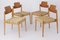 Vintage German Bauhaus SE19 Chairs by Egon Eiermann, 1950s, Set of 4 1