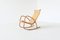Sedia a dondolo in corda di carta, betulla e compensato, Italia, anni '60, Immagine 1