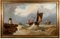 Desconocido, mar tempestuoso, óleo sobre lienzo, mediados del siglo XIX, enmarcado, Imagen 1