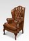 Upholstered Leather Wingback Armchairs, 1890s, Set of 2 2