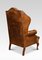 Upholstered Leather Wingback Armchairs, 1890s, Set of 2 4