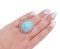 Rose Gold and Silver Ring with Turquoise and Diamonds, 1960s 5