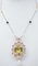 Collana in oro rosa 14 carati e argento con topazio, zaffiri, rubini, onice, perle e diamanti, anni '70, Immagine 2