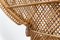 Bohemian Wicker & Rattan Peacock Chair, 1960s, Image 10