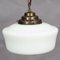 Art Deco Pendant Light with White Glass Shade, 1920s, Image 3