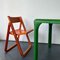 Orange Plastic Folding Chairs, Set of 2 9