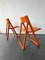 Orange Plastic Folding Chairs, Set of 2, Image 4